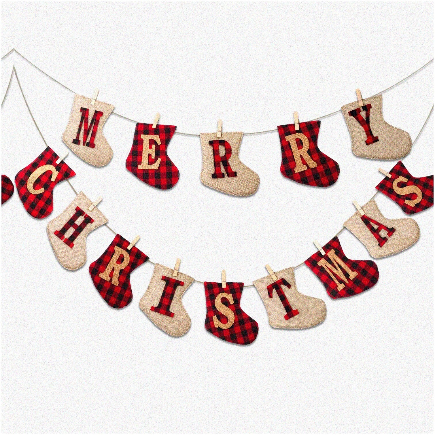 Rustic Burlap Banner Indoor Outdoor Decor