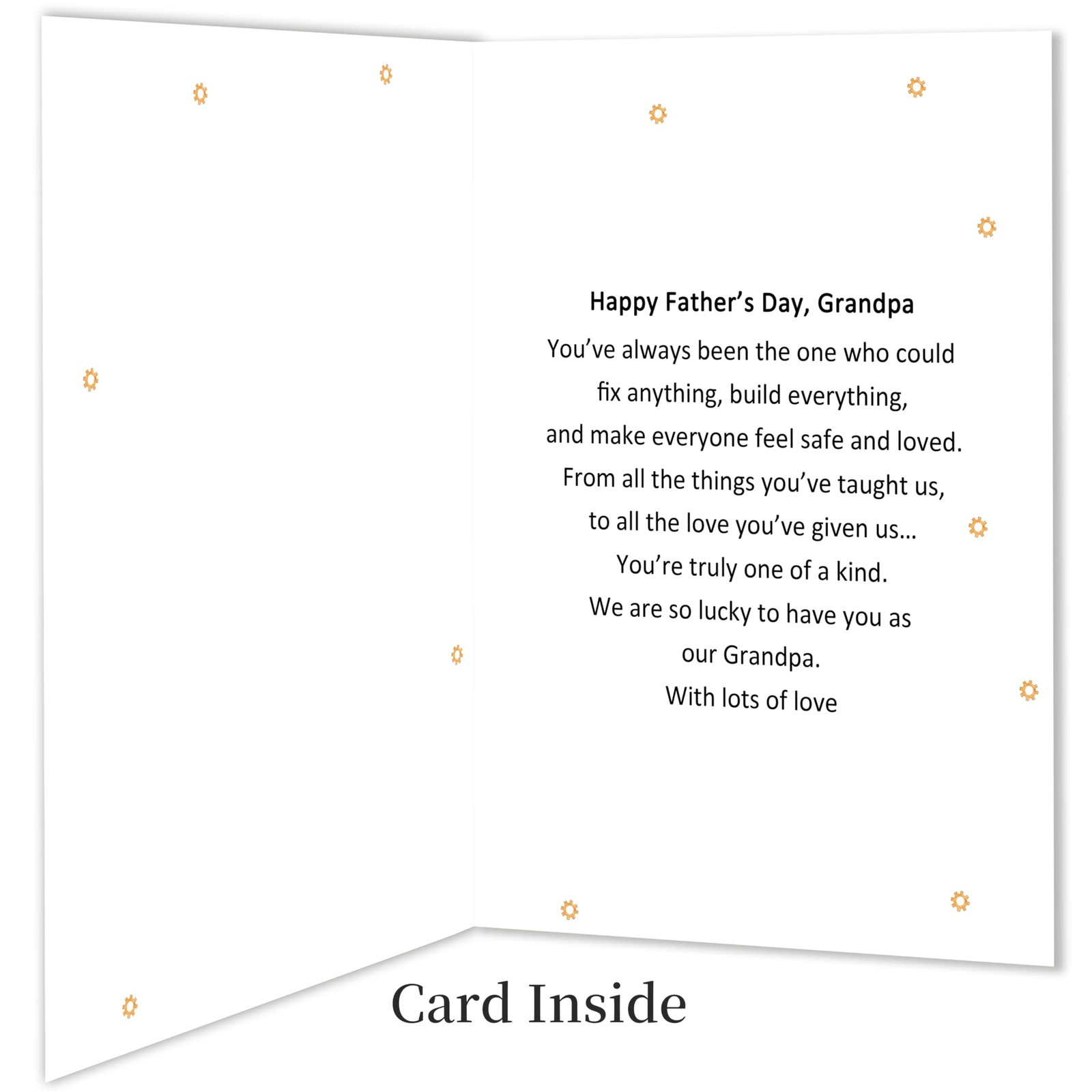 IDU Grandpa Fathers Day Card, Card for 7 x 5 inches, ZN-510