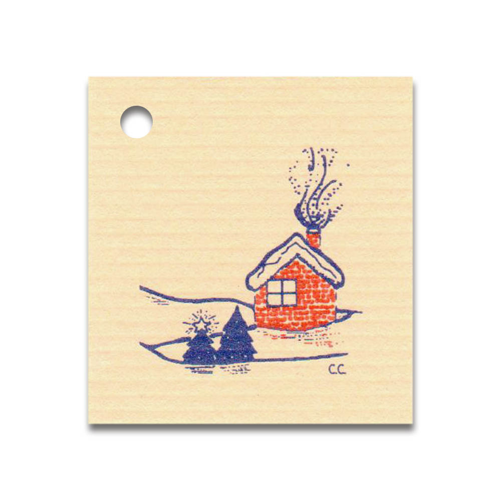 50 SMALL*HOME IN WINTER*HANG TAGS & STRINGS, PRICE GIFT COUNTRY CRAFTS CHRISTMAS