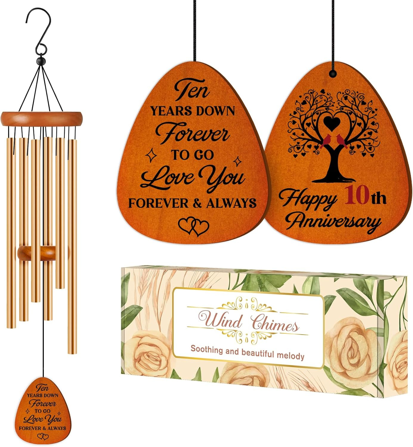 10 Year Anniversary Wedding Gifts for Him Her, 10Th Anniversary Romantic Gift fo