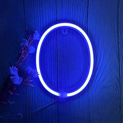 Light Up Letters Neon Signs, Blue Alphabet Neon Lights Wall Decor for Home, O