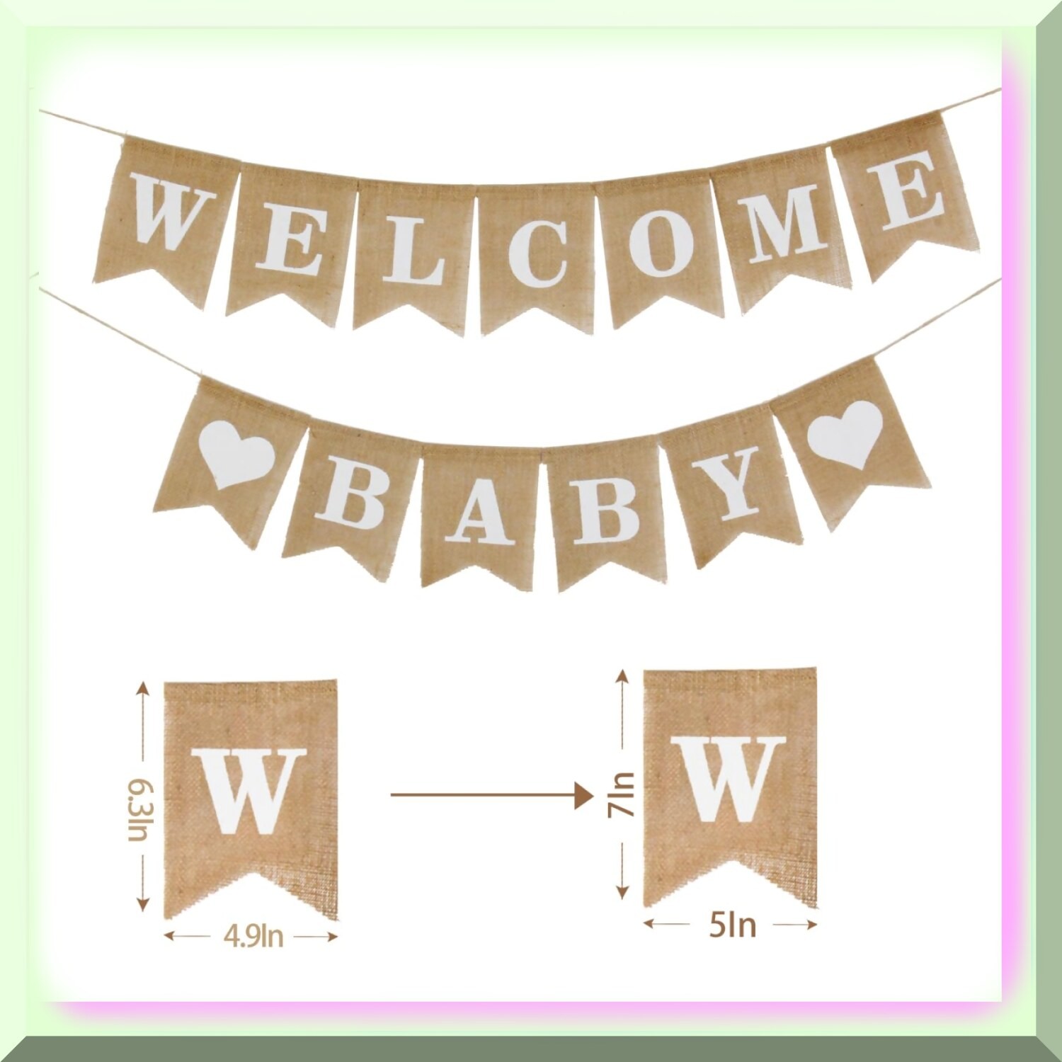 Rustic Baby Welcome Kit with Signs and Banner