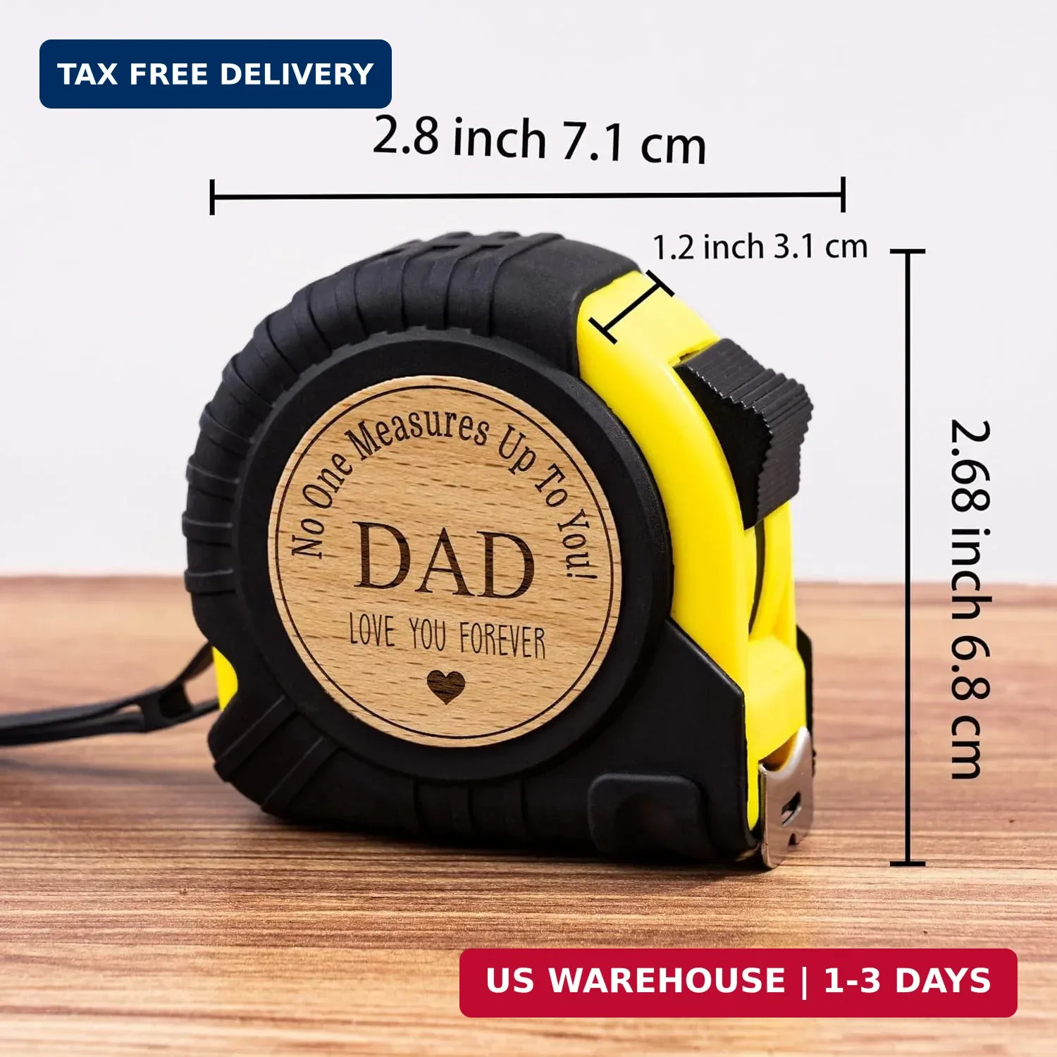 Personalized Tape Measure Fathers Day Gift for Dad, Engraved Tape Measure, Chris