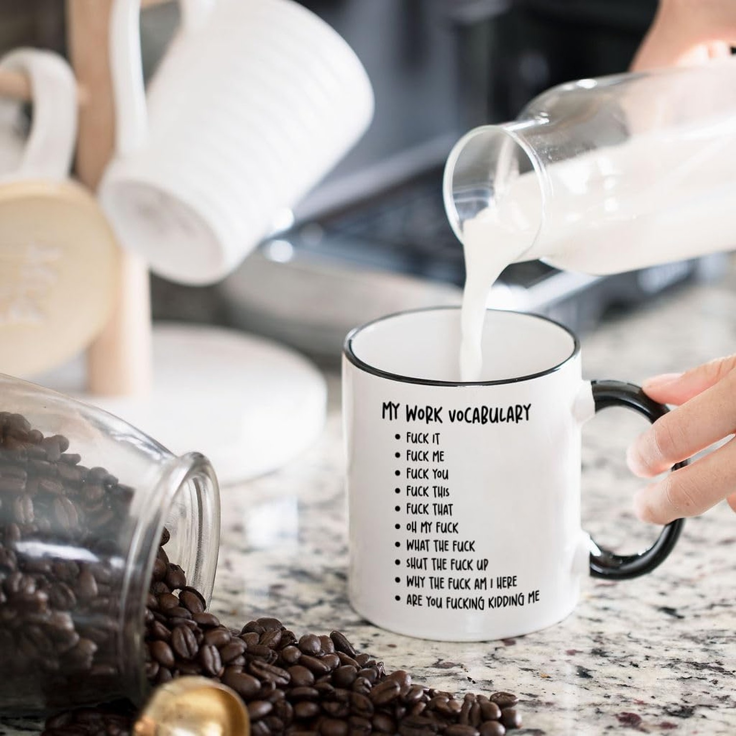 My Work Vocabulary Coffee Mug – Funny Coworker Birthday Gift Idea for Him or …