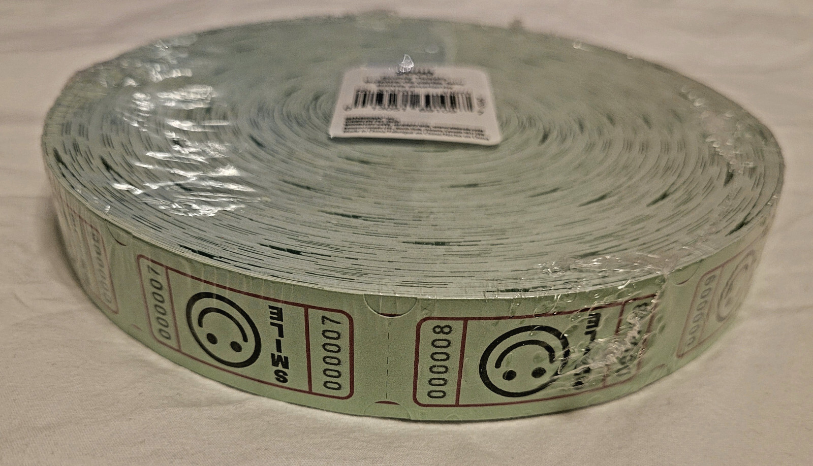 Green – Roll of 2000 Smile Face Emoji Raffle Tickets – Fair or Carnival