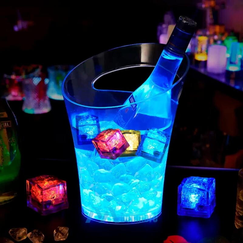 12~60Pcs Light up Ice Cubes for Drinks – Multi Color Fast Flashing Led Ice Cubes