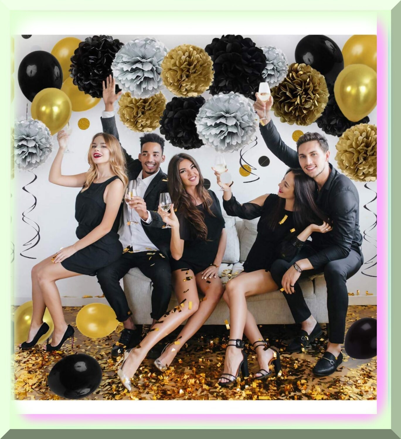 Golden Gala Party Decorations Kit