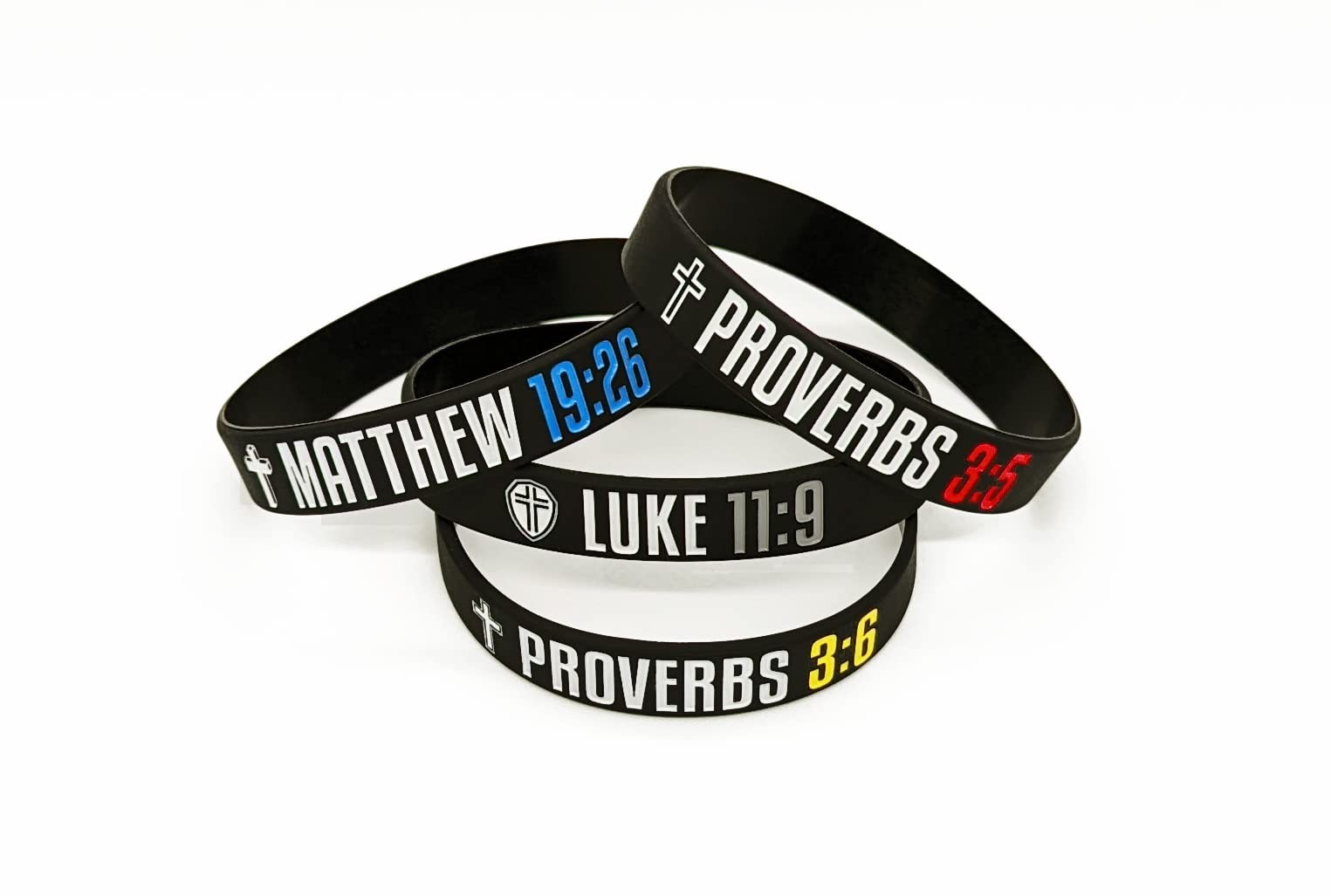 (8-Pack Christian Bible Verses Silicone Bracelets | Religious Gifts Wristband…