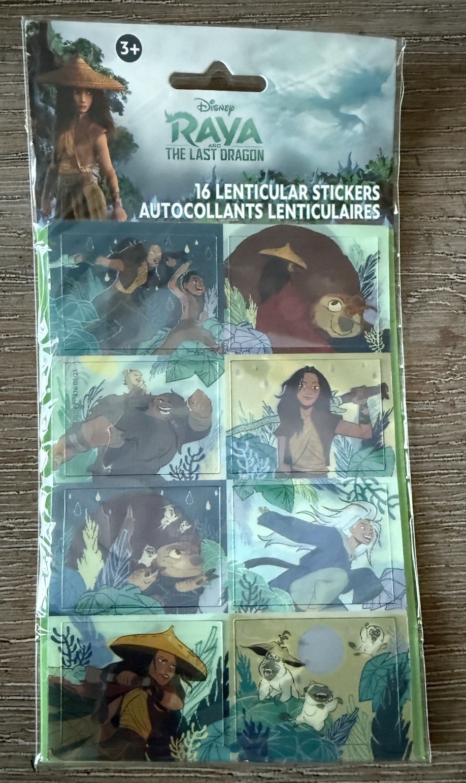 Disney Raya the Last Dragon 16 Lenticular Stickers NOS Rare VISIT