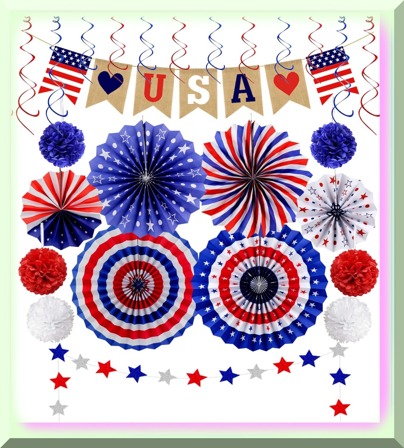 Patriotic Celebration Kit 26 Pieces Decorations