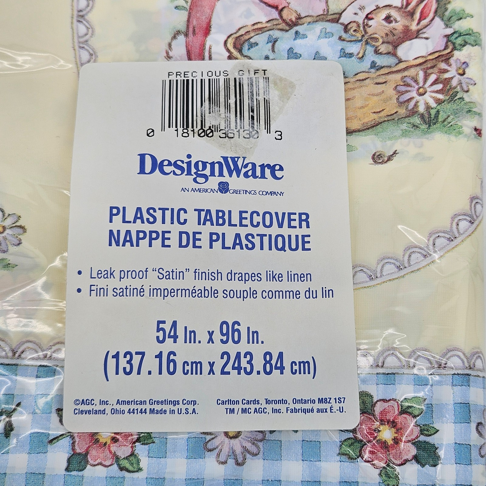 Vintage DesignWare Bunny Baby Shower Supplies Tablecloths Cups Plates Napkins