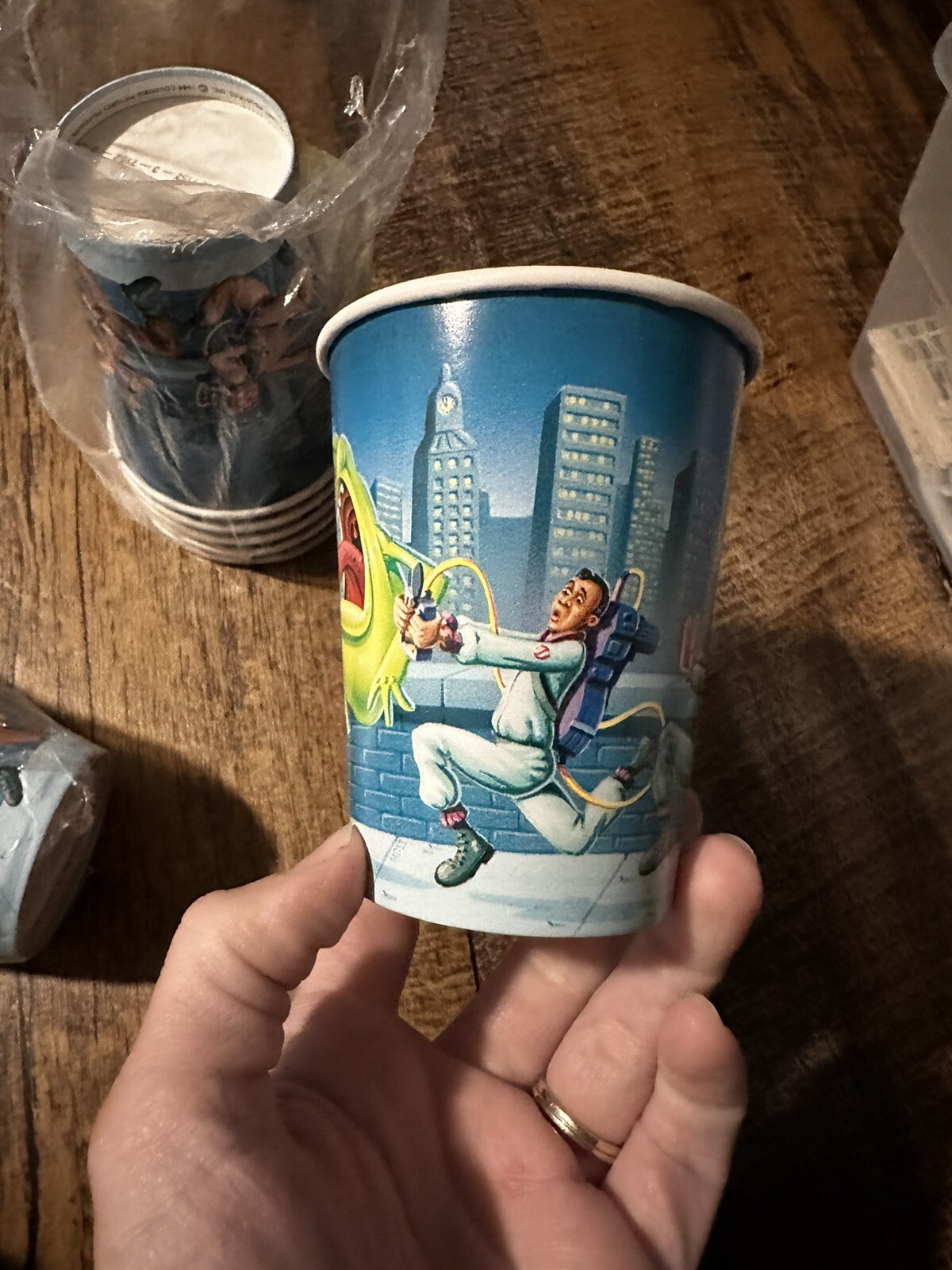 Vintage NOS 1984 Hallmark Ghost Busters 8 Ct. Paper Cups Columbia Pictures Inc.