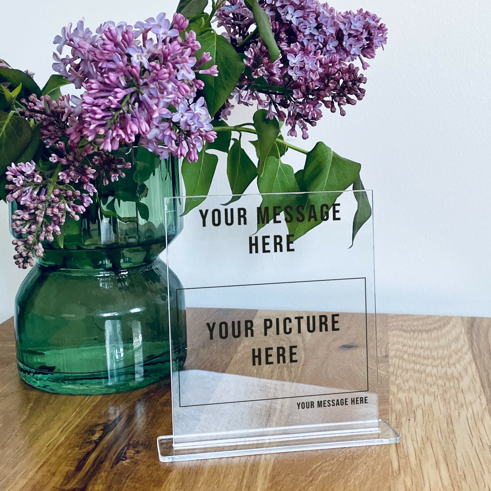 Custom Printed Personalised Happy Birthday Photo Acrylic stand, Gift for Him Her
