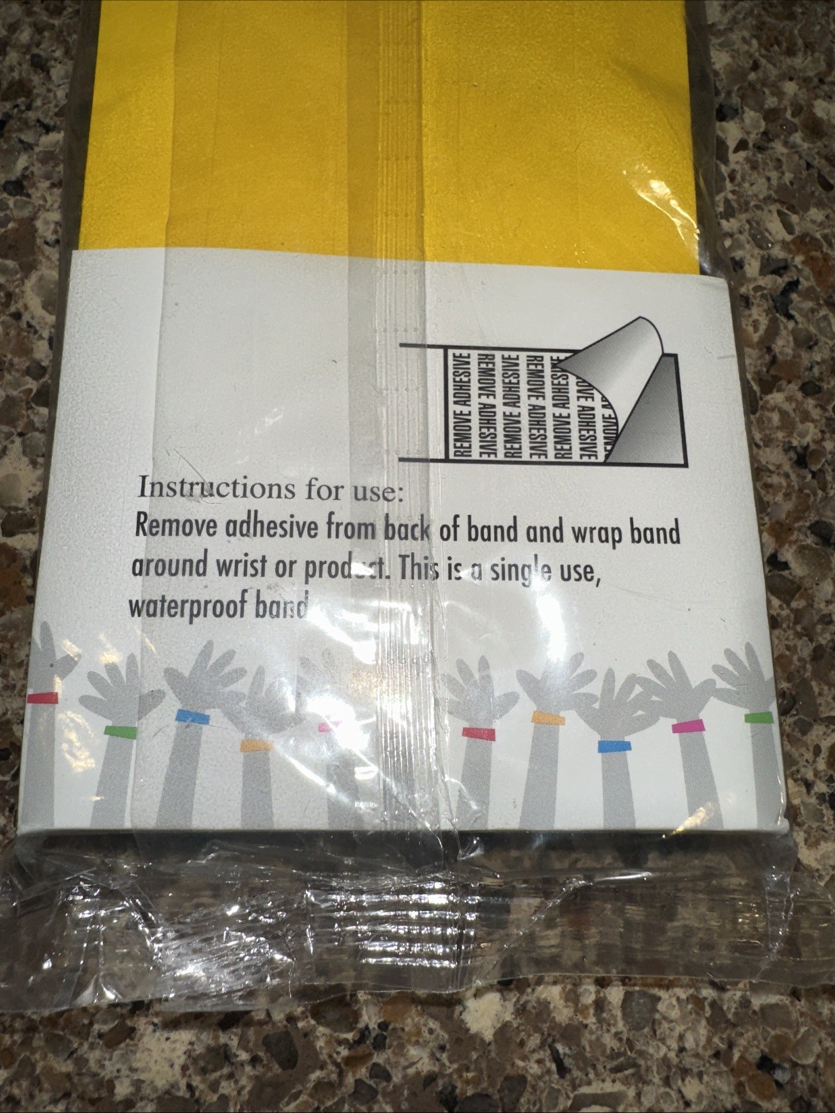 Yellow Event Wristbands 500 Count – Single Use Water Proof Sequentially Numbered