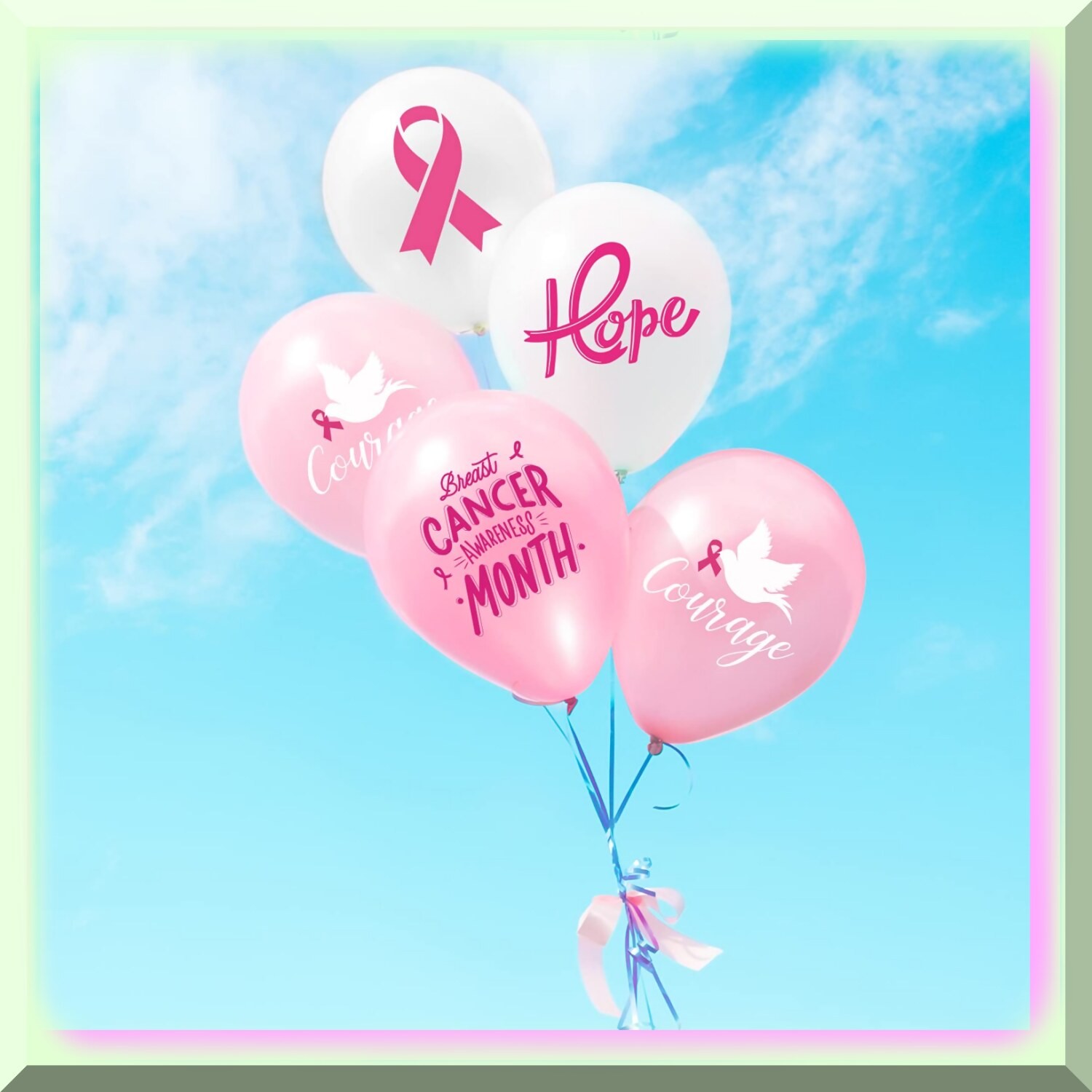 Pink Ribbon Breast Cancer Awareness Balloon Kit