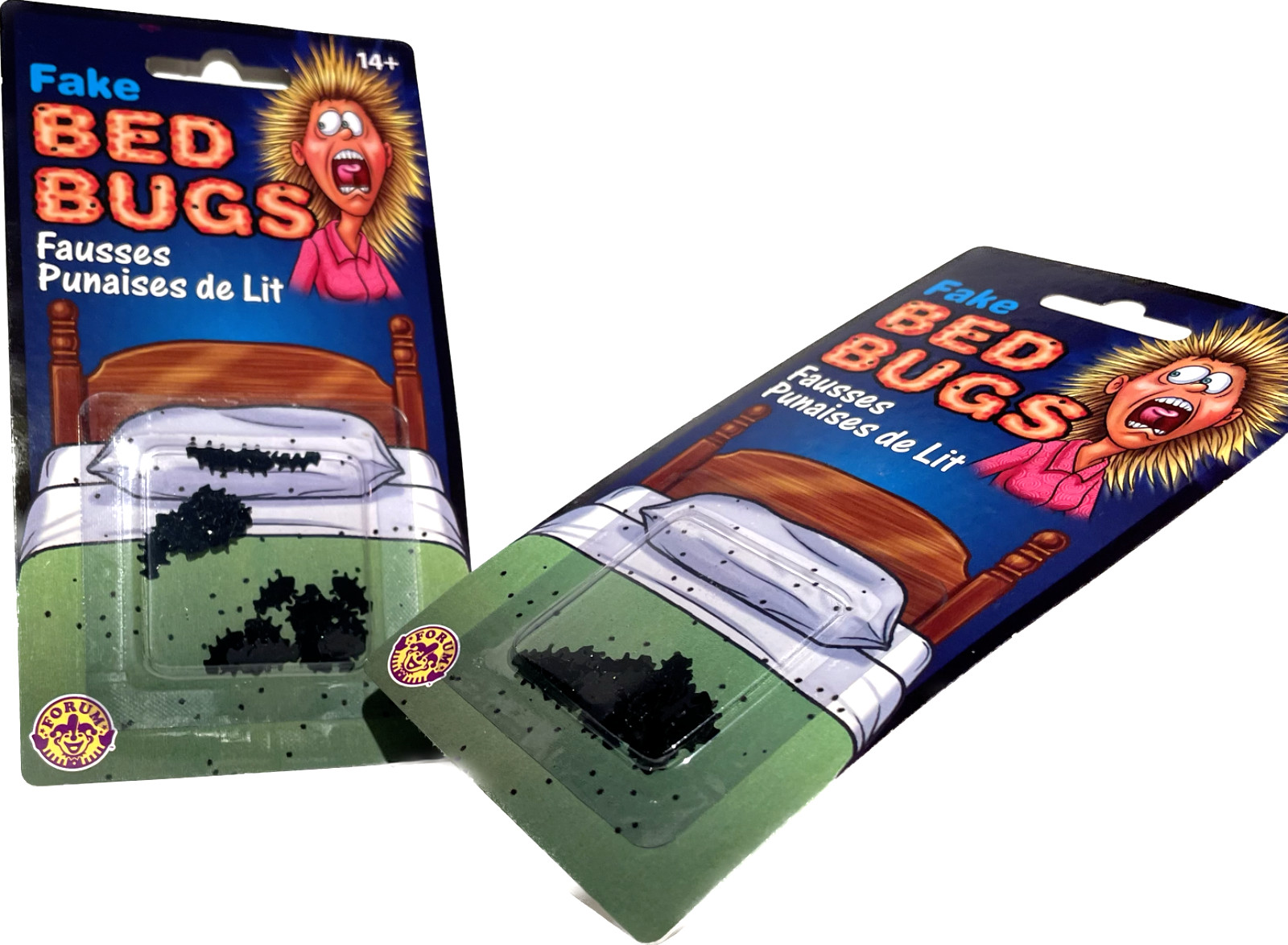 2 Packs FAKE BLACK BED BUGS Tiny Mini Tick Prank Joke Gag Gift House Bedding