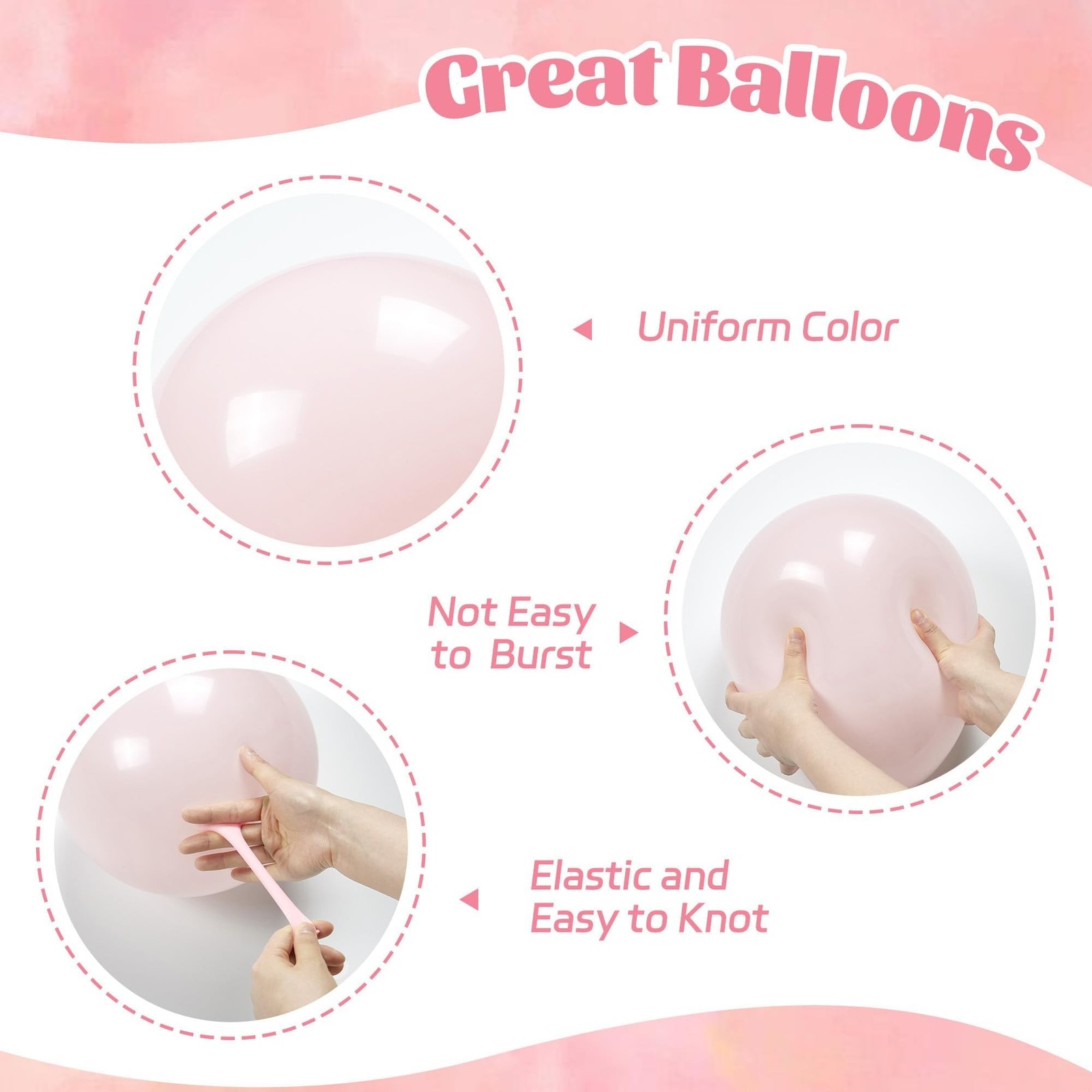 60pcs Light Pink Balloons 12inch with Pastel Pink Nude Clear Balloons for Gen…