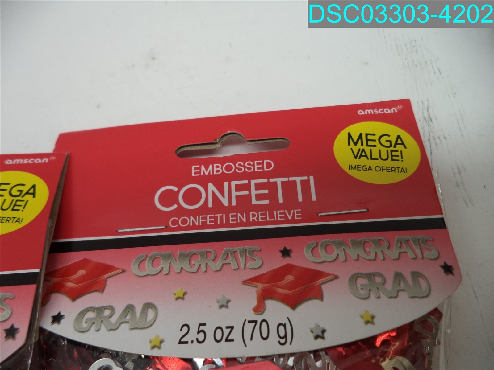 QTY=5: Amscan Apple Red Congrats Grad Confetti 048419747383