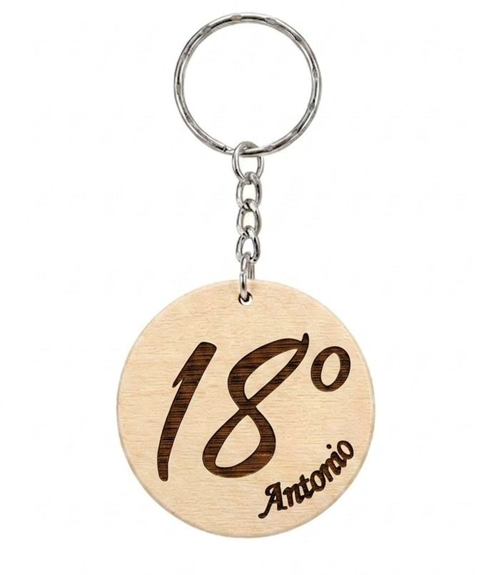 Personalized Wooden Keychain Laser Letter Number Place Card Party Favor 18th