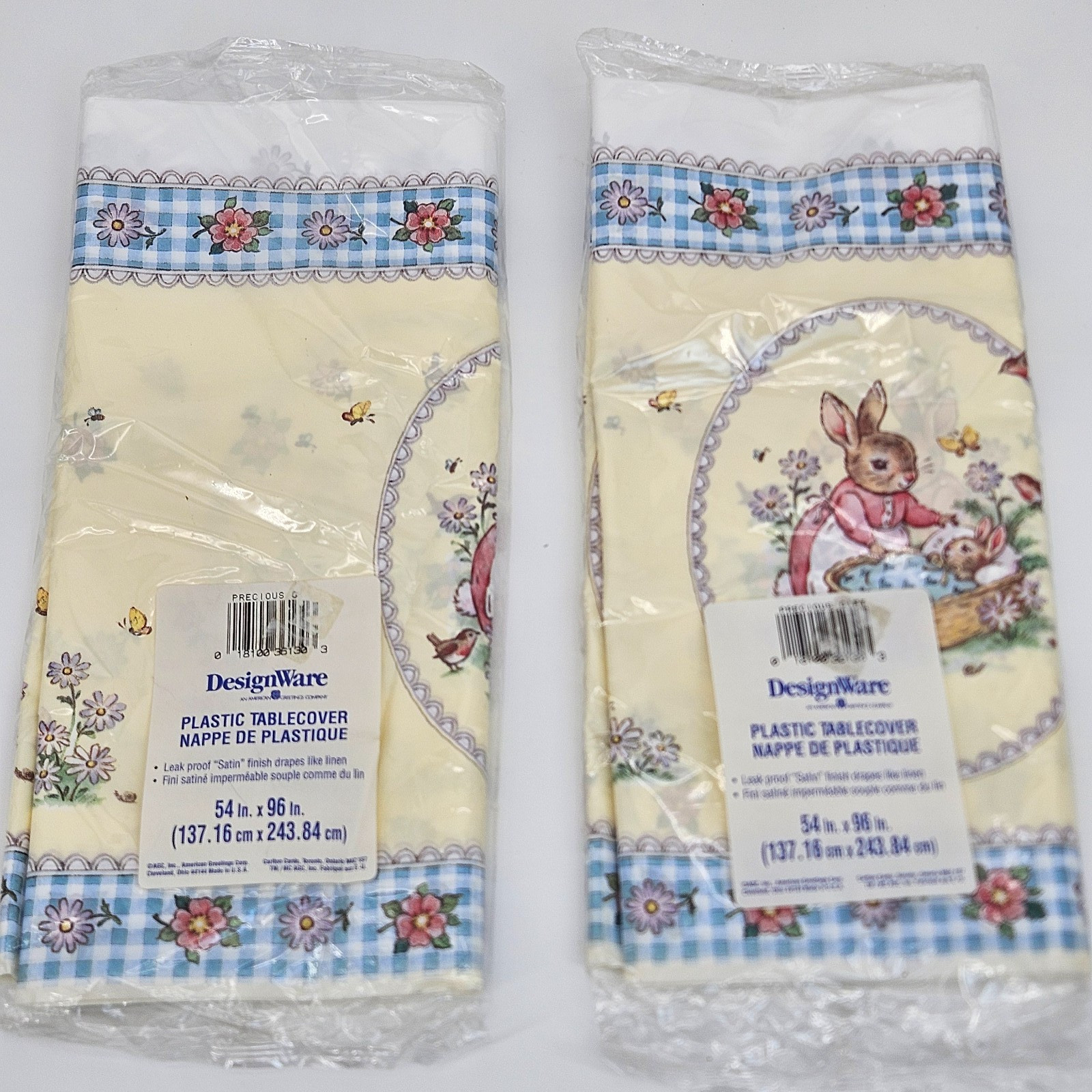 Vintage DesignWare Bunny Baby Shower Supplies Tablecloths Cups Plates Napkins
