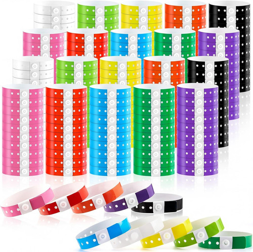 Henoyso 600 Pcs Multicolor Plastic Wristbands for 9.84 inches,