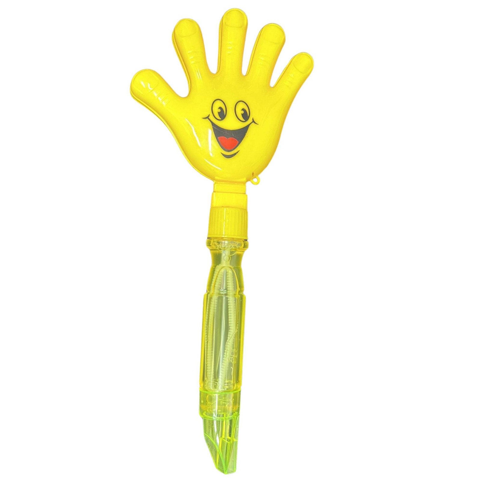 10″ Bubble Emoji Hand Stick Wind with Whistle at Bottom: 1 Pack