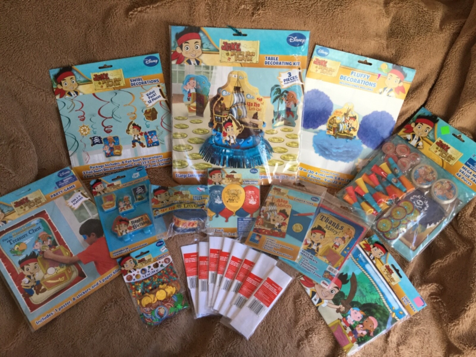 Huge lot Disney jake Neverland Pirates party supplies decorations favors game