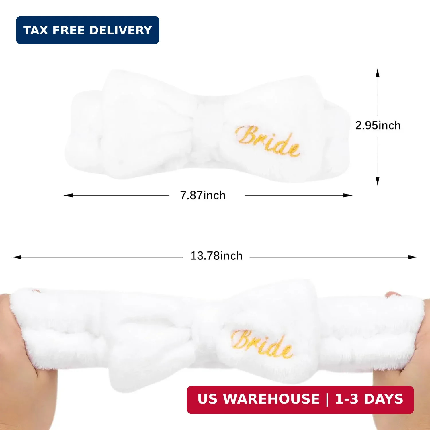 Semato Bachelorette Party Favor Set – Bride & Bridesmaid Spa Headbands (1 Bride