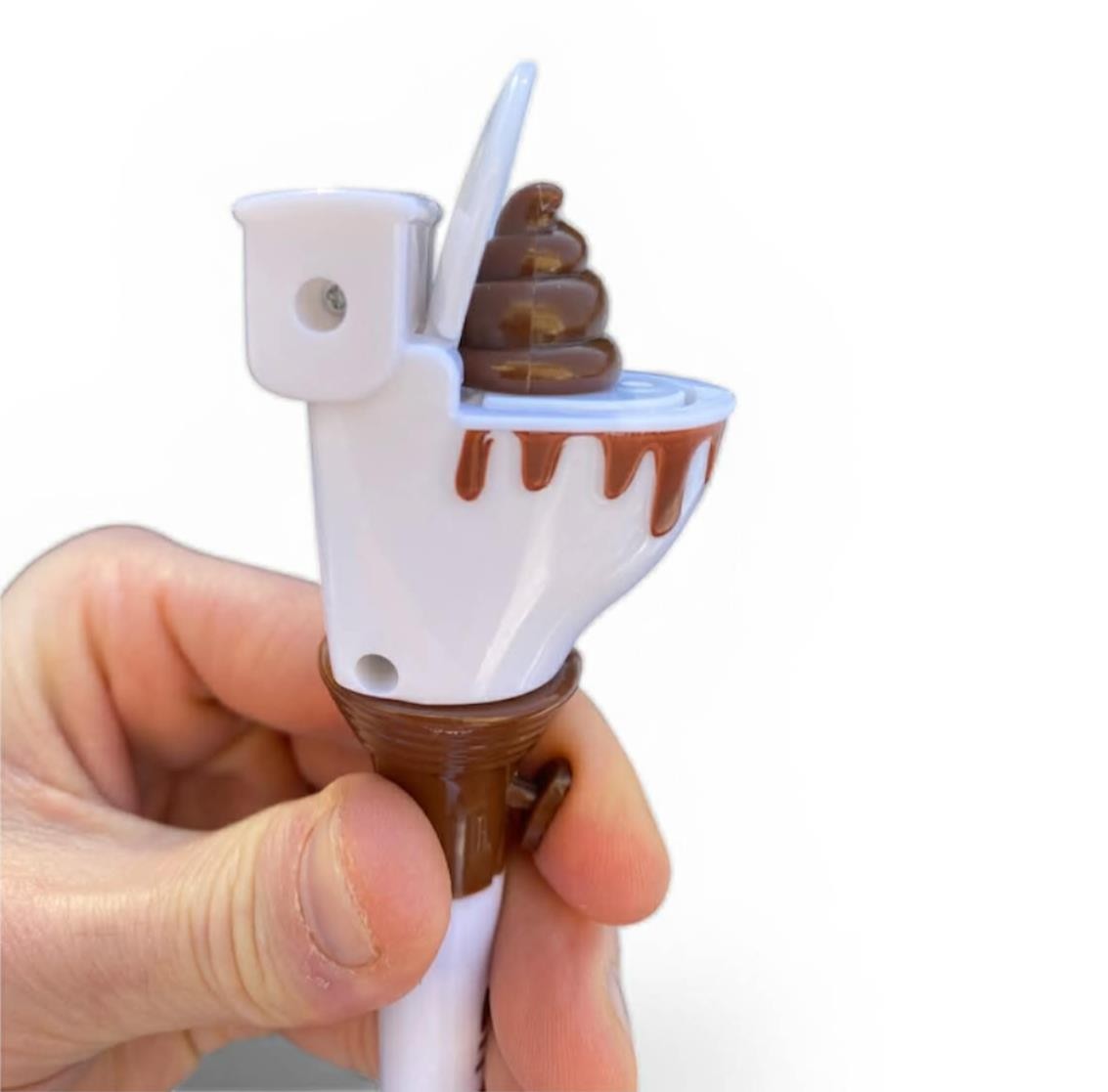 12 POOP HAPPENS PENS Toilet Seat Pop Up Crap Emoji Office Gift Prank Poo GaG Toy