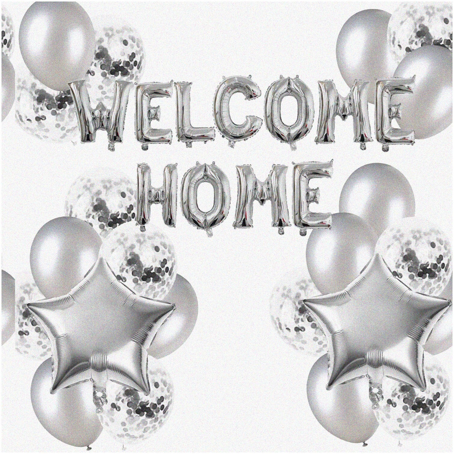 Silver Letter F and Star Balloons for Homecoming Celebration