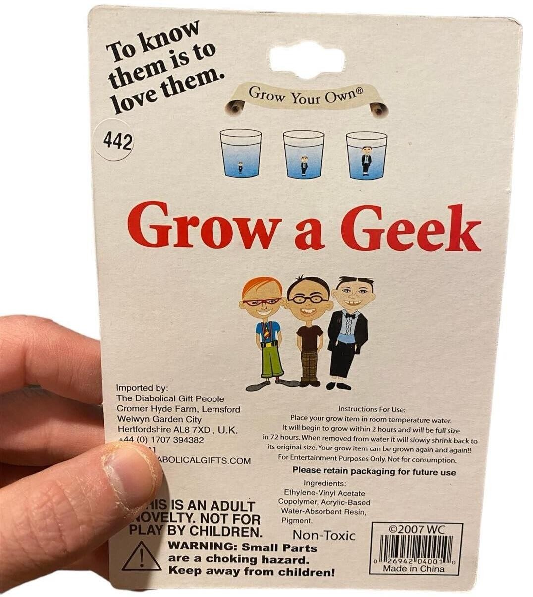 SET OF 3 Grow your own DORK – NERD – GEEK – Fun Gag Joke Novelty