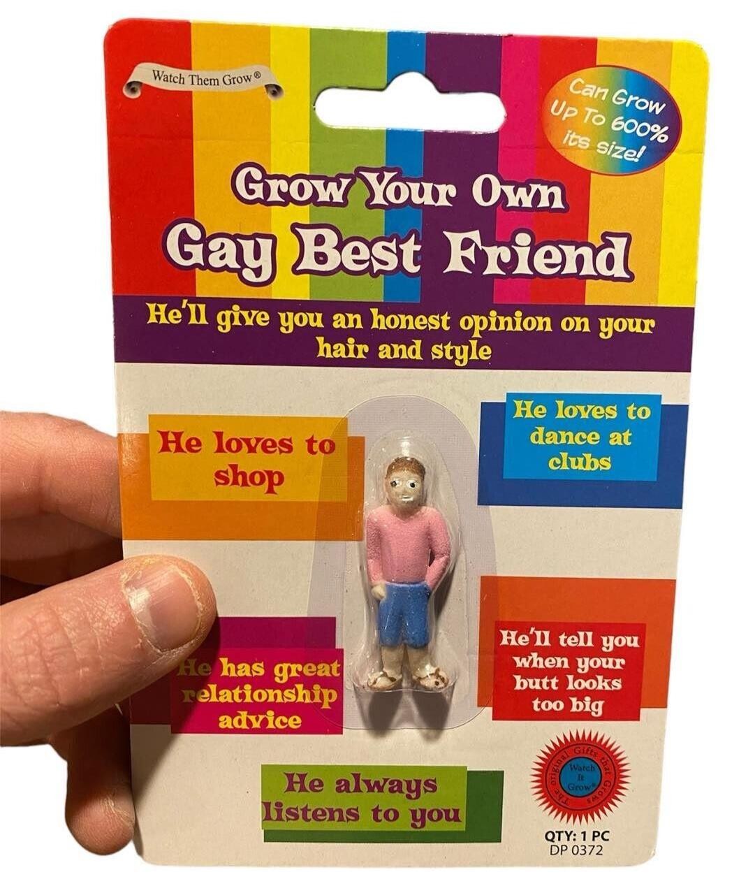 Grow Your Own Gay Best Friend – He Loves to Shop! Pride LGBT Fun Gag Joke Gift