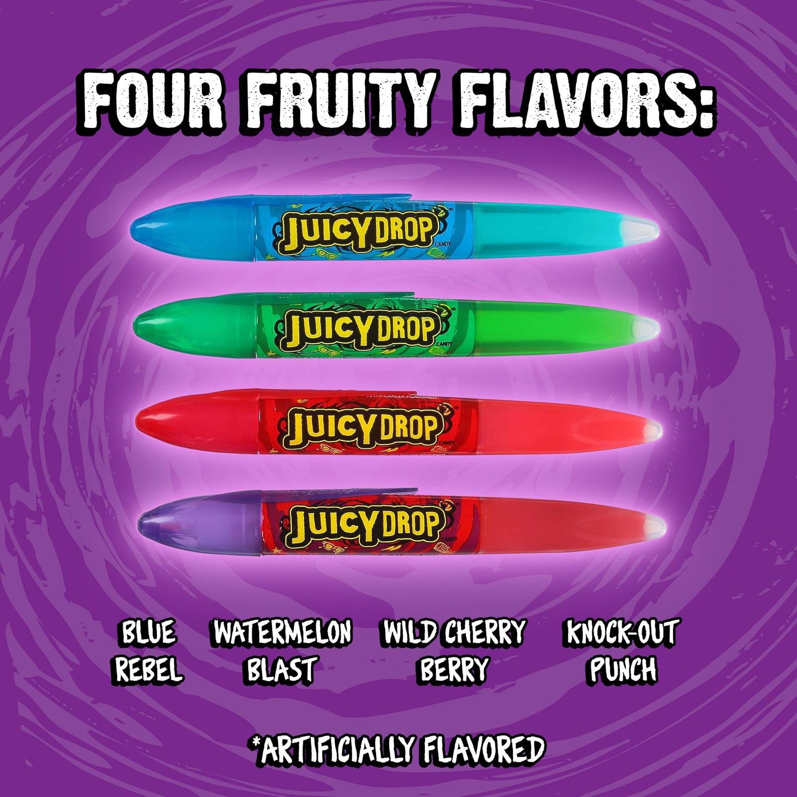Juicy Drop Sour Candy Gel Pen, 12 Ct Pens 12 Count Box, Blue