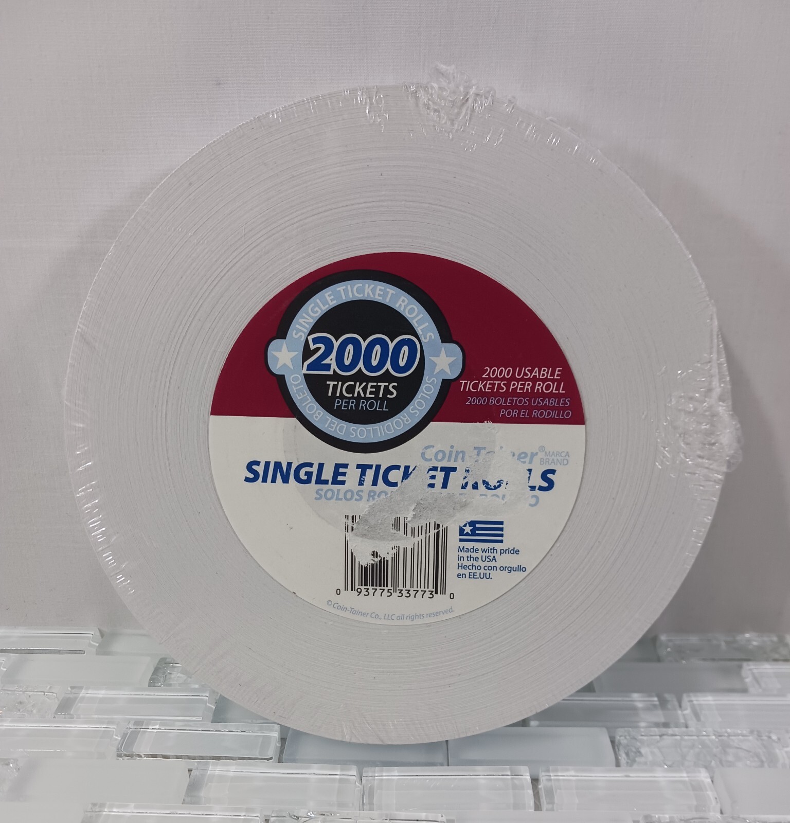 Coin Tainer Single Ticket Rolls 2000 Tickets Per Roll