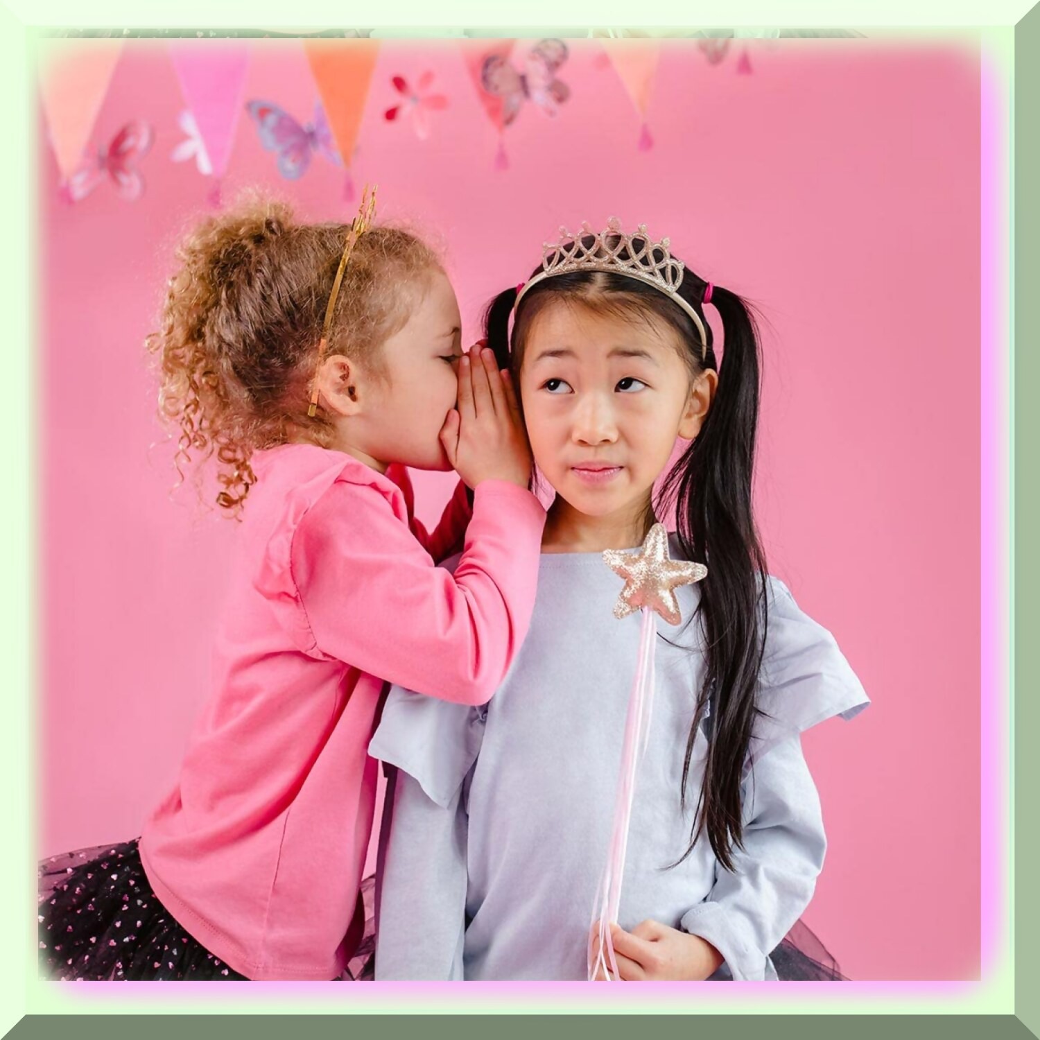 Girls Princess Dress with Wand and Tiara Set