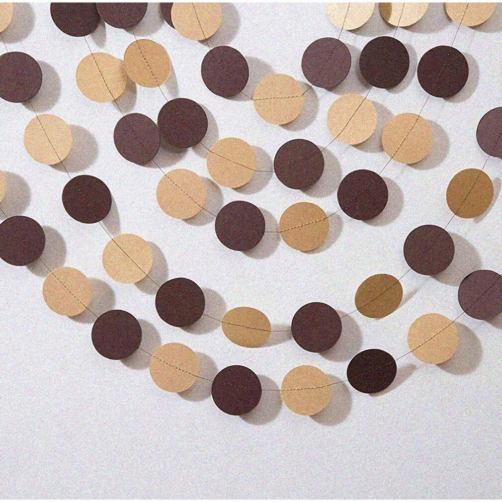 Rustic Kraft Brown Circle Garland 10ft for Weddings Parties