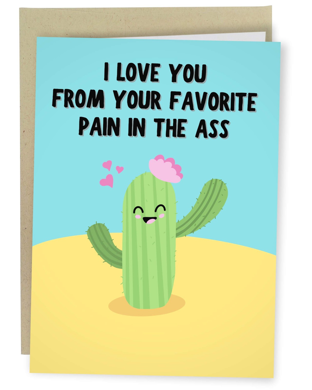 Sleazy Greetings Funny Mother’s 5 inches by 7 inches, White with black text