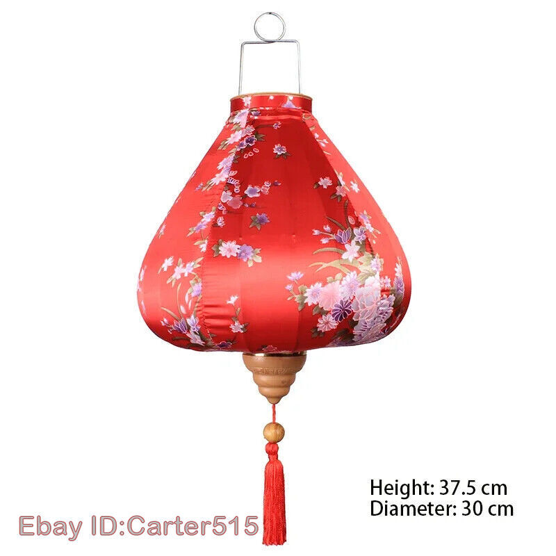 Chinese Lantern Traditional Silk Lantern Balcony Party New Year Hanging Lanterns
