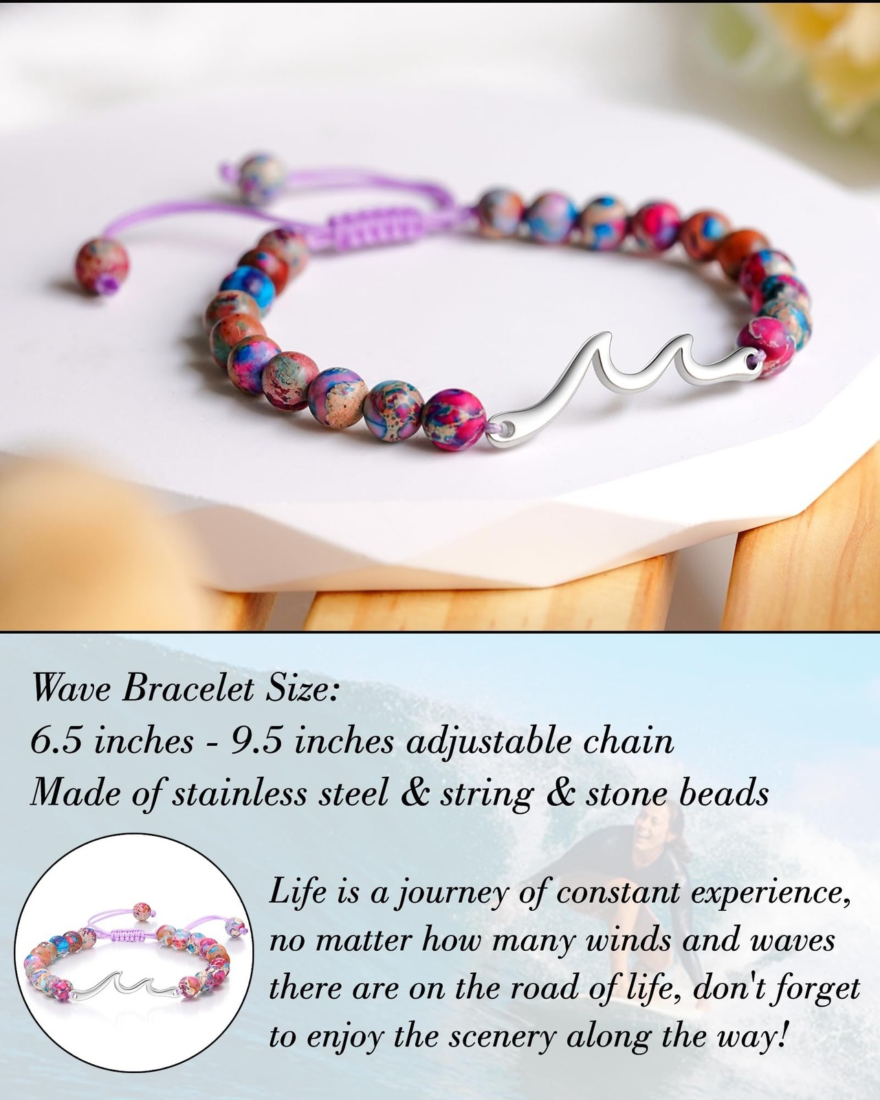 Tarsus Inspirational Gifts for Women Men, Through The Waves of Life, Life is …