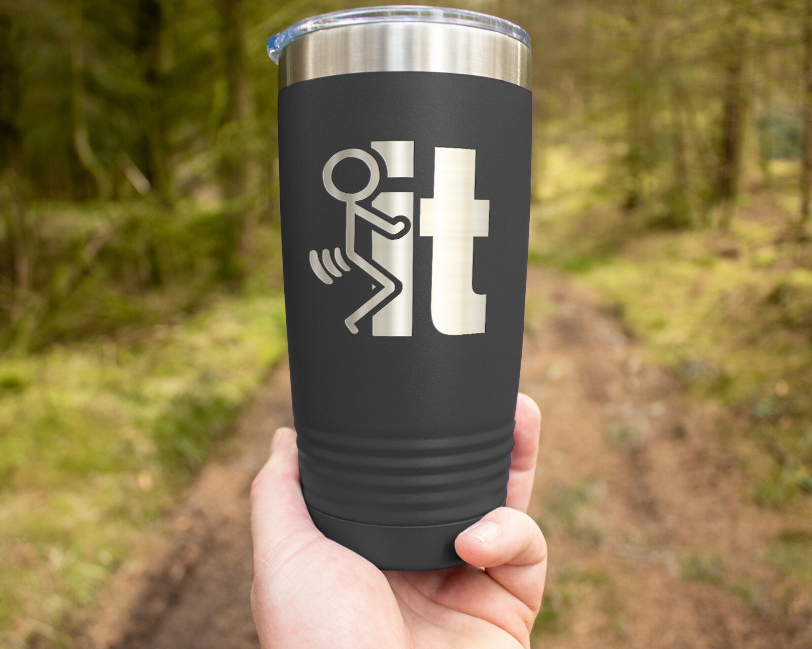 Coffee Tumbler F#@K IT Funny 20 oz. Stainless Steel Travel Tumbler – Black