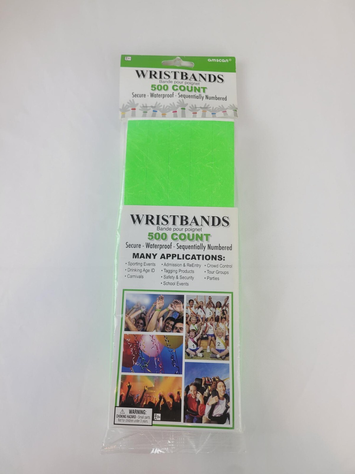 AMSCAN Tyvek Event Wristbands 500 Count Secure Waterproof Sequentially Numbered