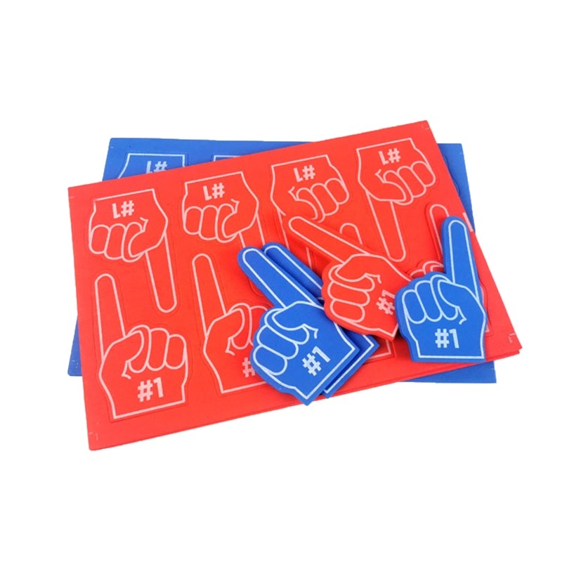 5 Pieces/Set EVA Foam Finger #1 Red Blue Cheering Gloves Party for Sports