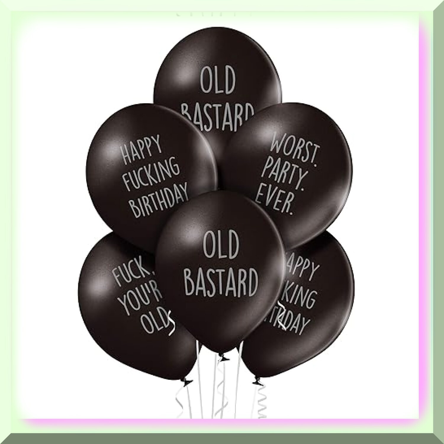 Offensive Birthday Balloons for Men 12 Pack