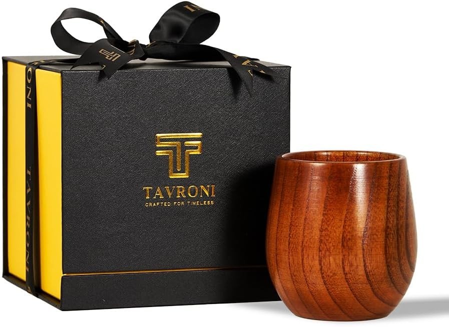 🔥12 Oz Handmade Wooden Whiskey Glass Tumbler Whisky BNWT🔥