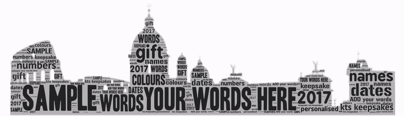 word art picture personalised gift present keepsake Rome
