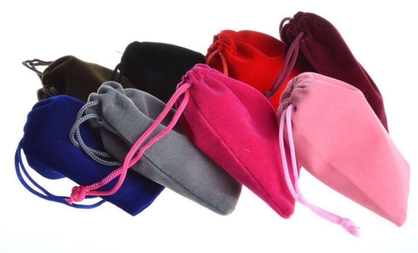 3″X4″ VELVET BAG 10PK STRING PULL jewelry gift holiday wedding pouch party favor