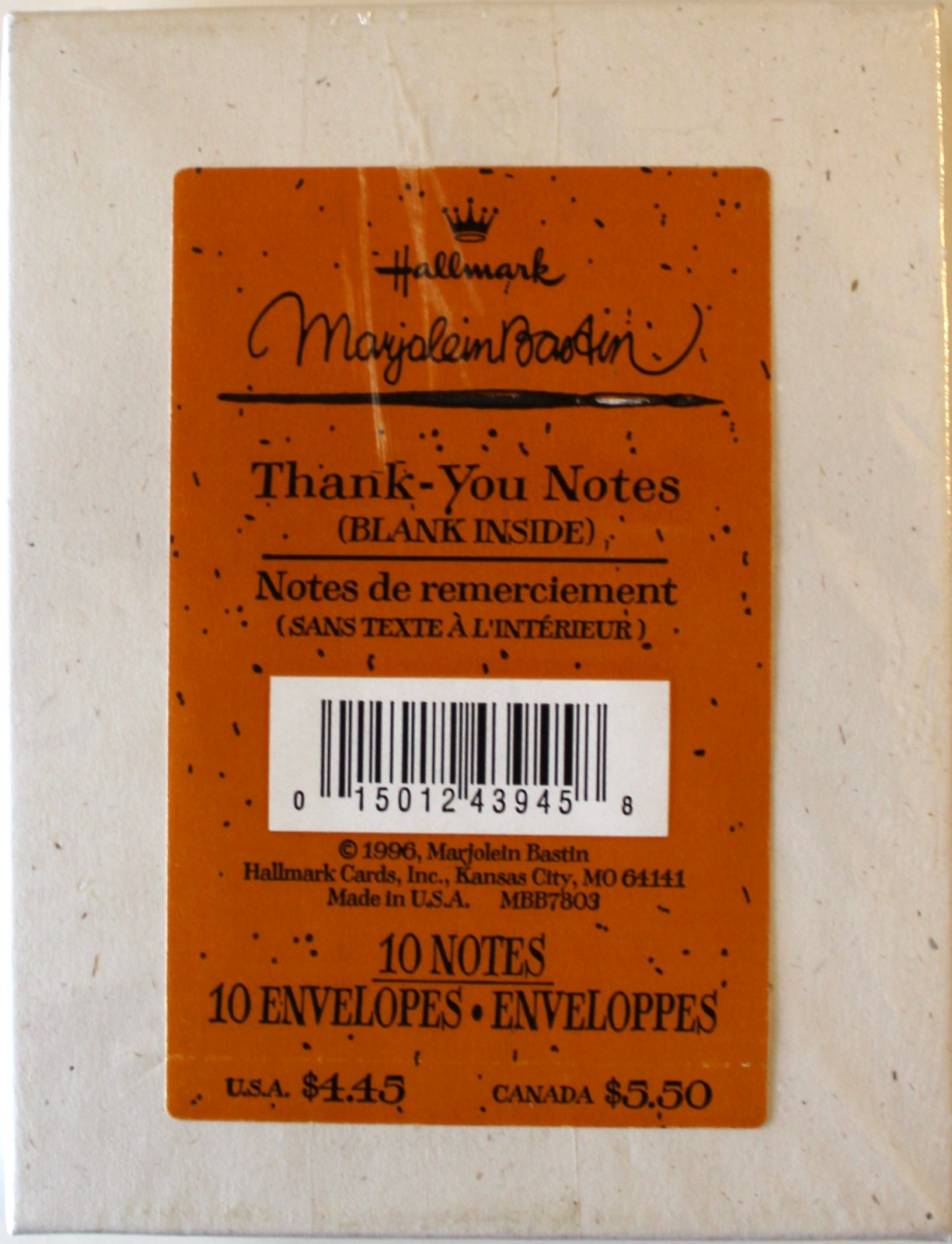 Vintage Hallmark Marjolein Bastin Thank You Cards 10 Apples NIB Note 1996