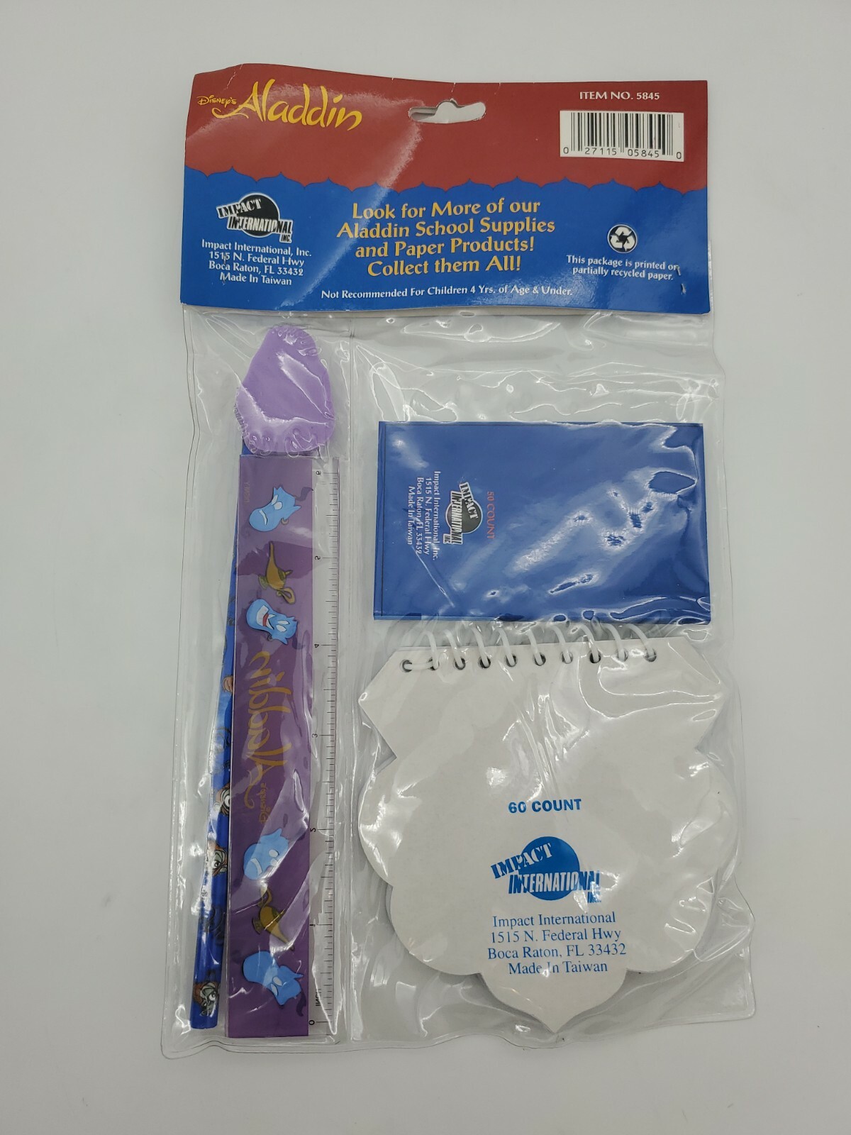 Vintage Disney’s Aladdin Genie School supplies Gift Set NEW. #5845