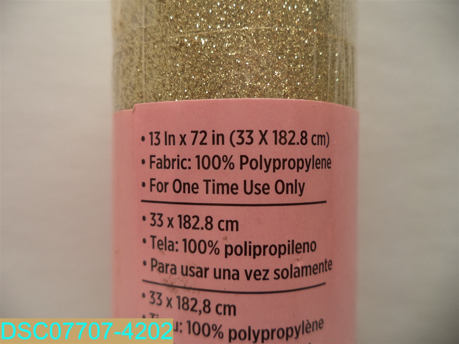 242751 Glitter Gold Sweet 16 Table Runner 19297024133