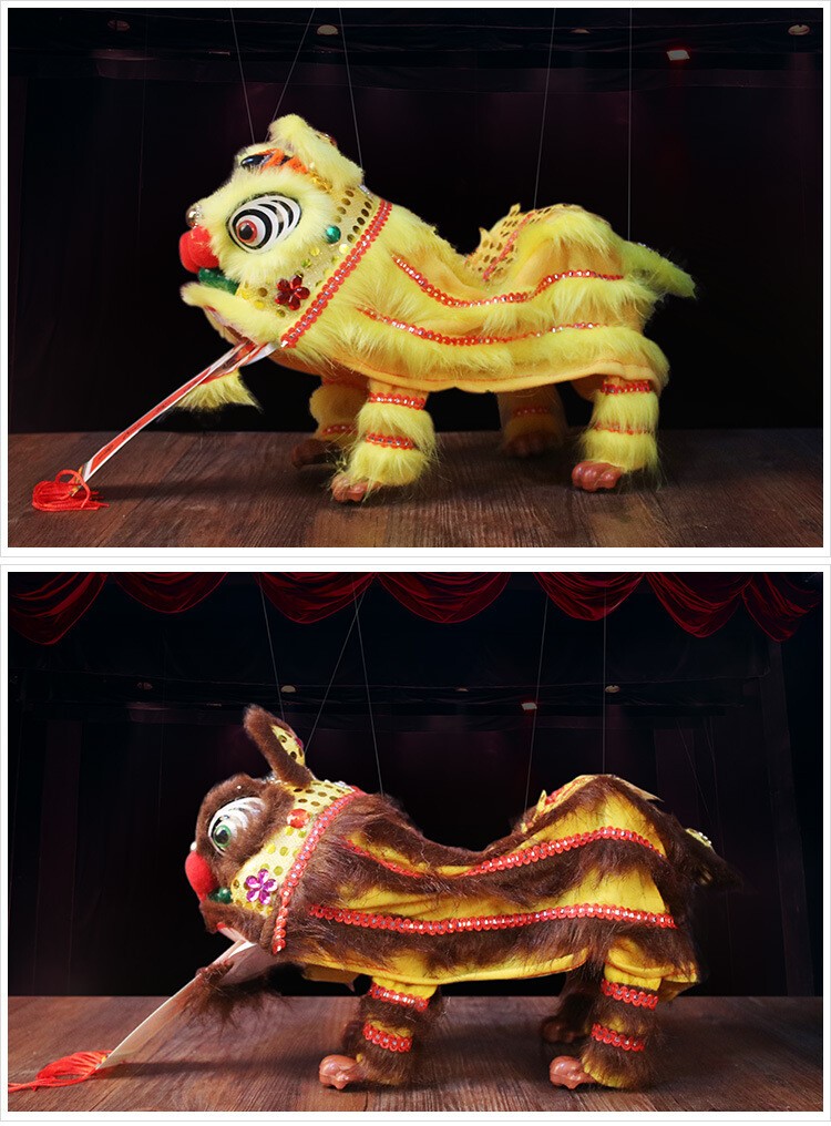 Model Plush Toy Chinese Puppet Lucky Lion Marionette Lion Dance Traditional
